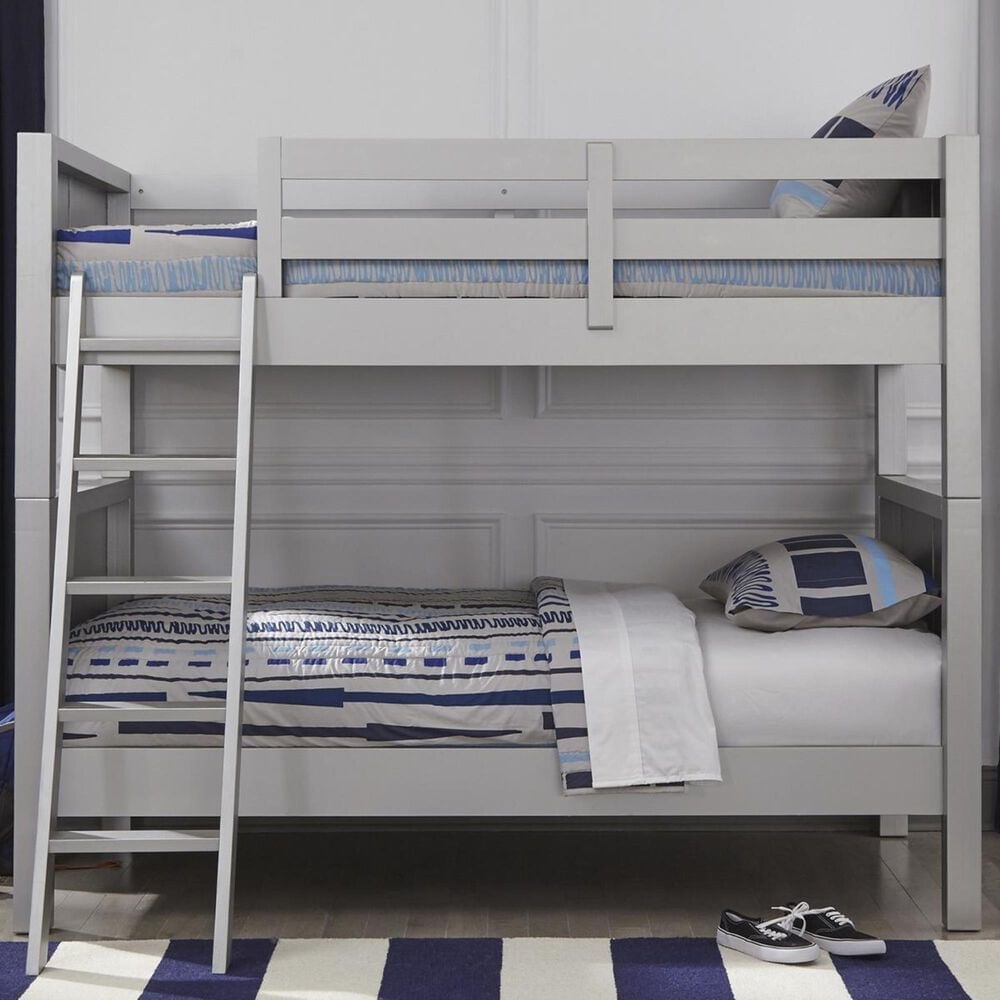 Homestyles Venice Twin over Twin Bunk Bed in Silver/Grey, , large