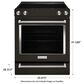 KitchenAid 30" Electric Slide-In Convection Range in Black Stainless, , large