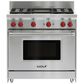 Wolf 5" Riser for 36" Gas Range in Stainless Steel, , large