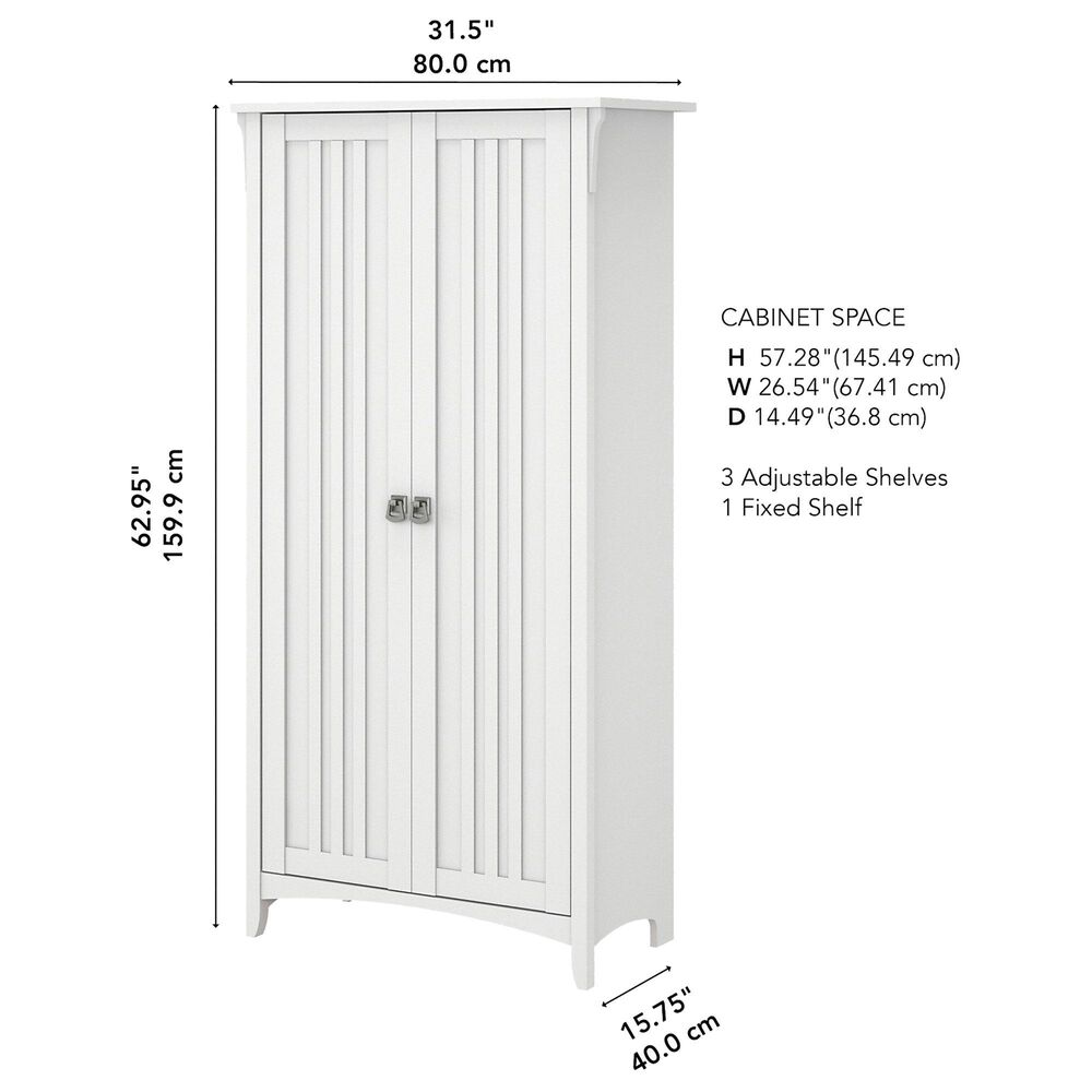 Bush Salinas Kitchen Pantry in Pure White Nebraska Furniture Mart