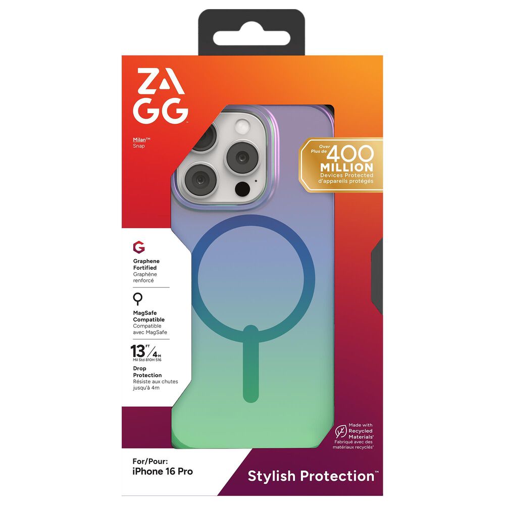 Zagg Milan Snap MagSafe Case for Apple iPhone 16 Pro in Raven Feather, , large