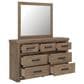 Ashley Oliandon 4 Piece Queen Bedroom Set in Light Brown with Panel Bed, Dresser, Mirror and Nightstand, , large