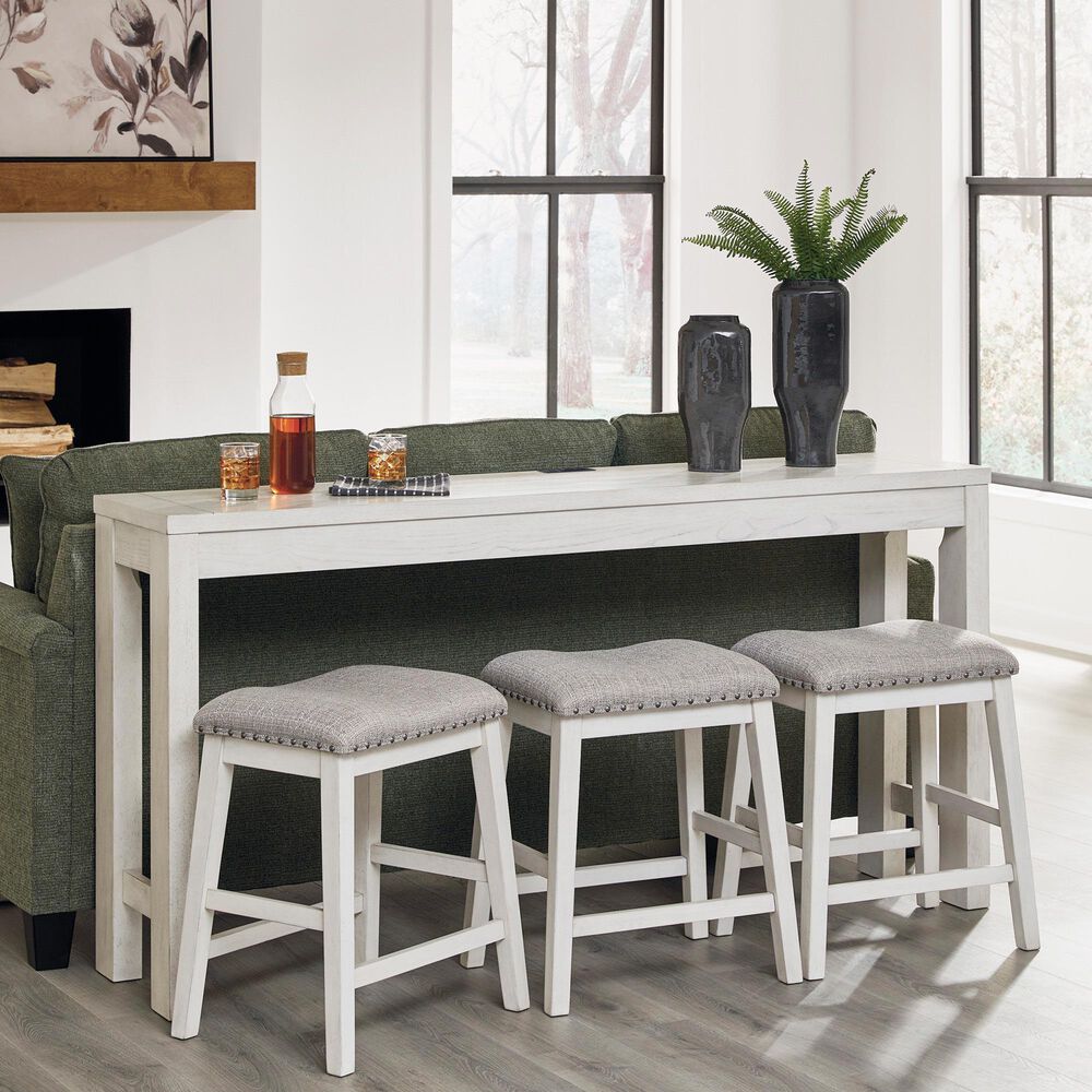 Ashley Robbinsdale 4-Piece Counter Height Dining Set in Antique White, , large