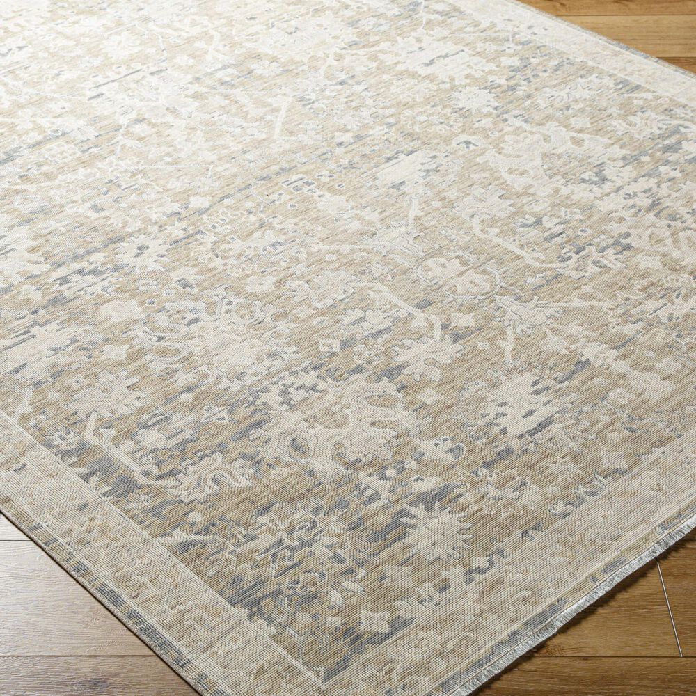 Surya Once Upon a Time Light Brown, Light Gray, Tan, Ivory and Gray 7'10" x 9'10" Area Rug, , large