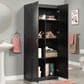 Sauder Select Collection 2-Door Storage Cabinet with Shelves in Black, , large