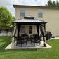 HOMLUX 10 x 10 Outdoor Hardtop Gazebo with Galvanized Steel Roof in Brown, , large