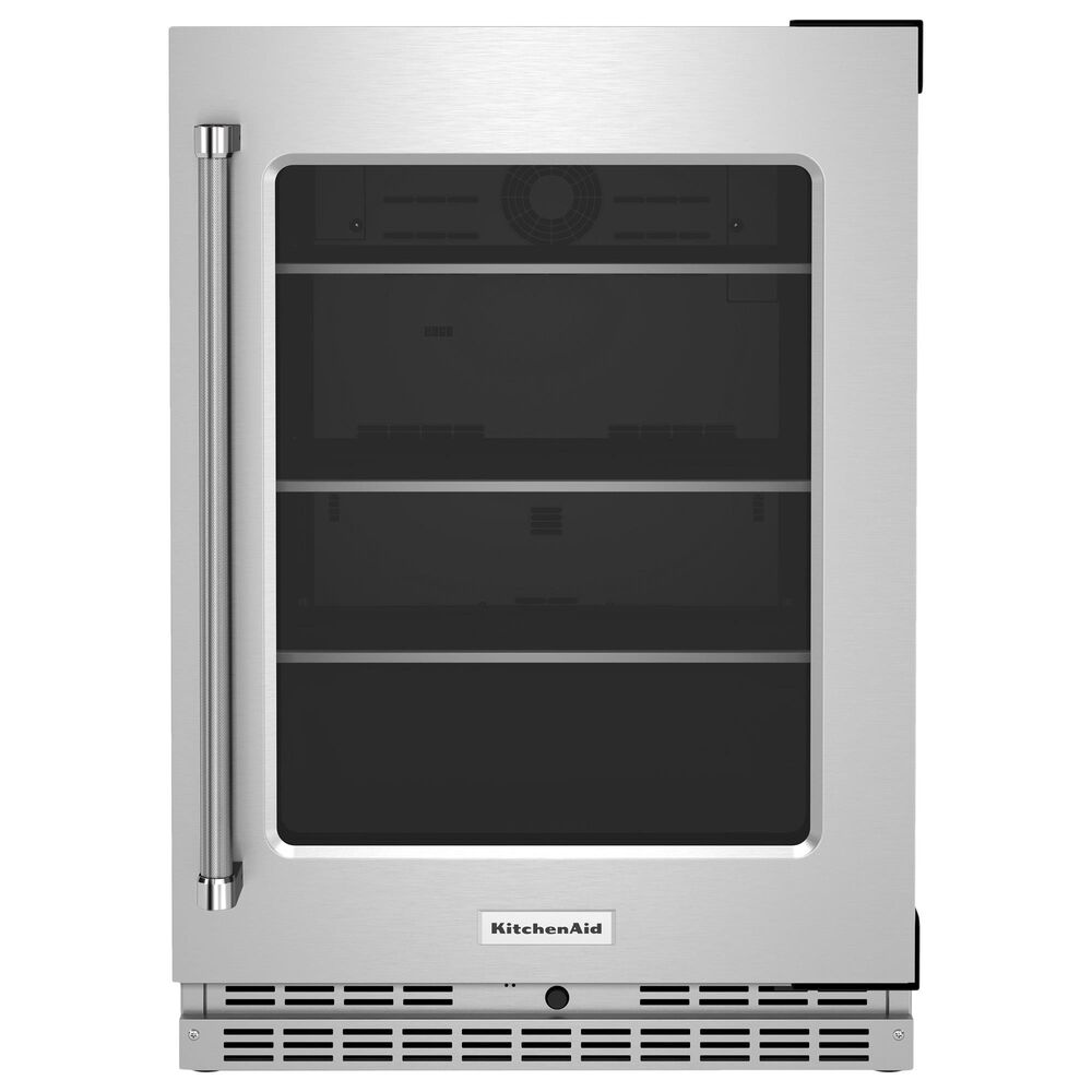 KitchenAid 24" Undercounter Refrigerator with Glass Door in Stainless Steel, , large