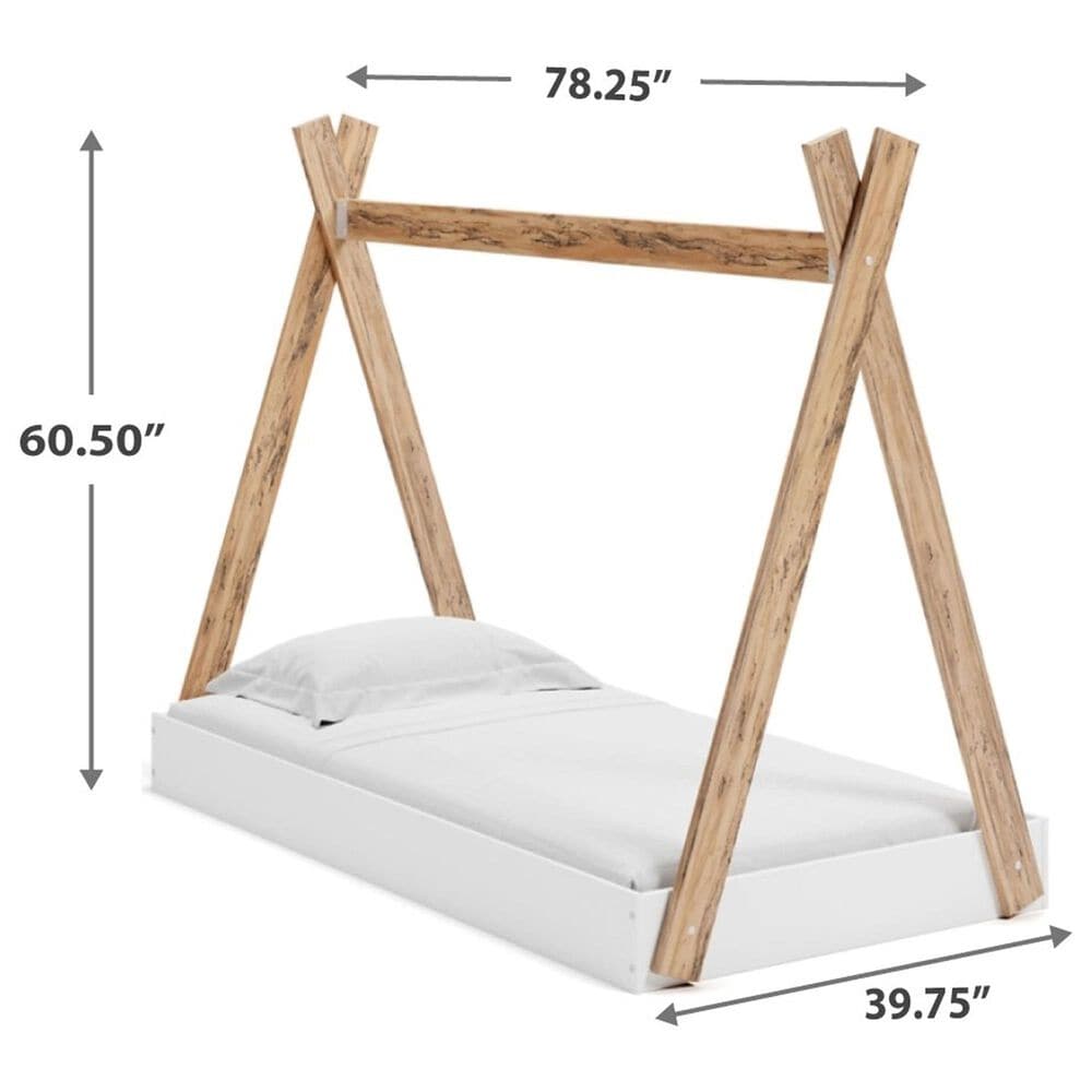 Ashley Piperton Twin Tent Complete Bed in Matte White and Sugarberry, , large