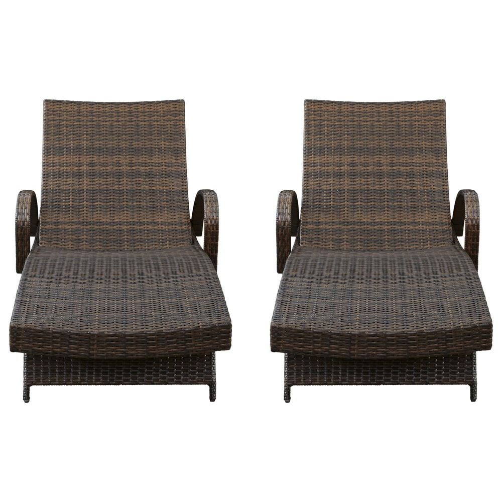 Ashley Kantana Patio Chaise Lounge in Brown &#40;Set of 2&#41;, , large