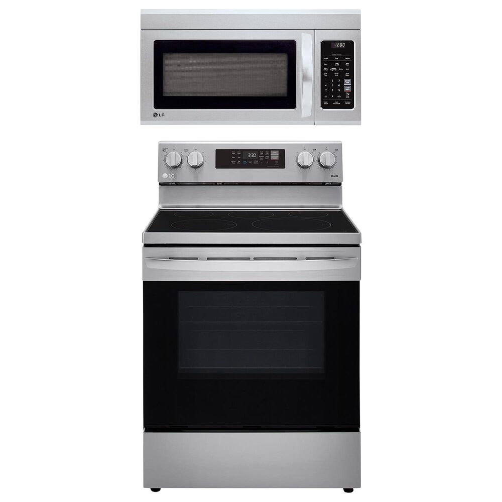LG 2-Piece Kitchen Package with 6.3 Cu. Ft. Electric Range in Stainless Steel, , large