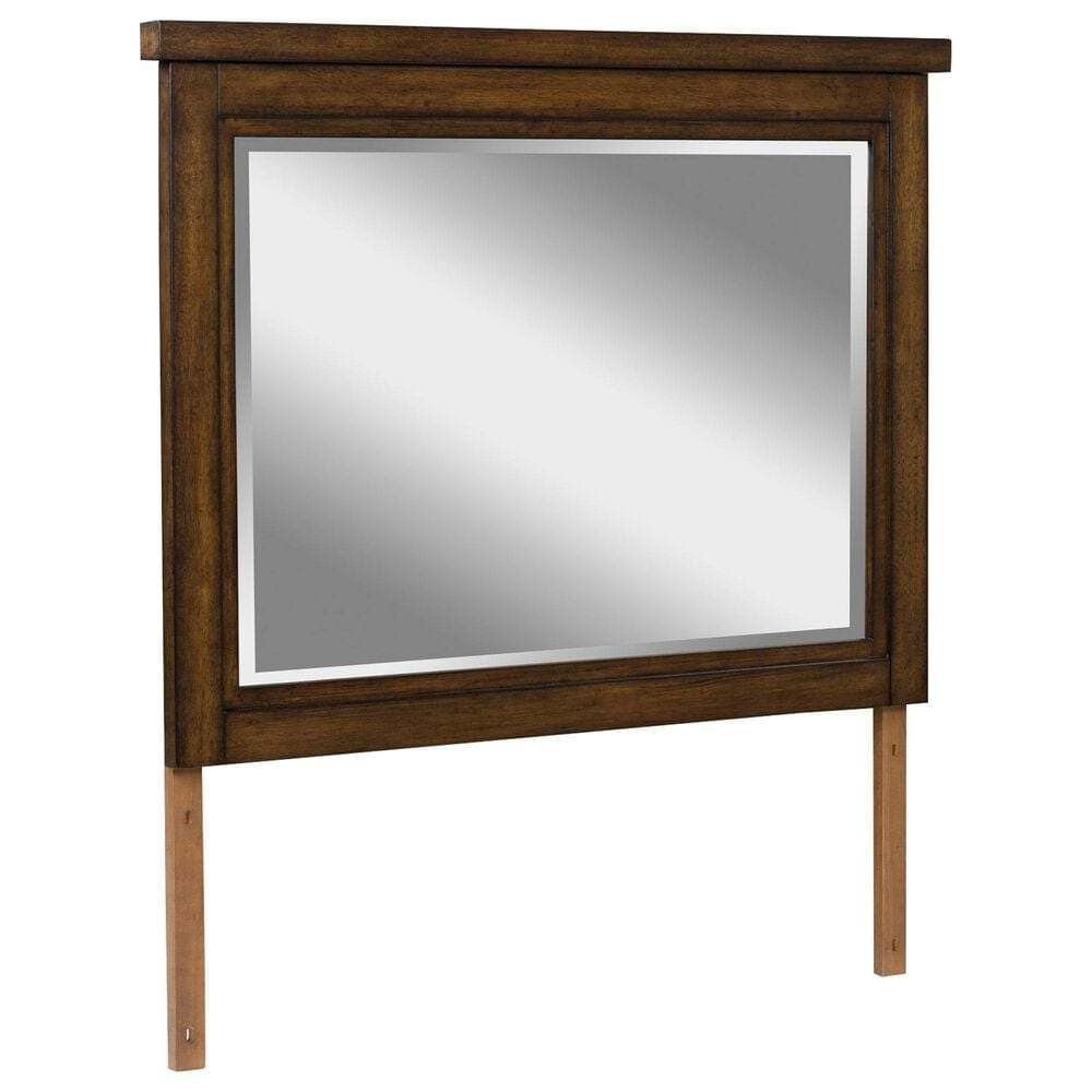 Ashley Taffenbrook 10-Drawer Dresser and Mirror in Medium Brown, , large