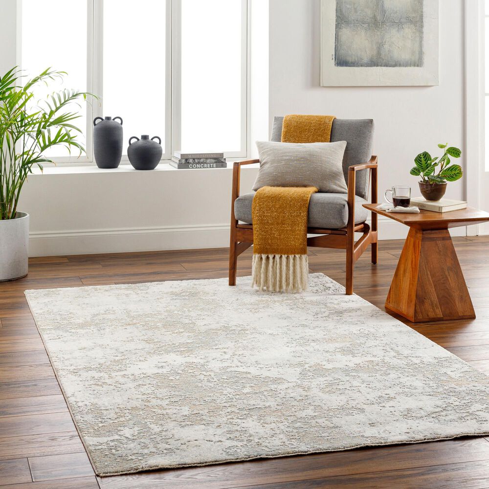 Surya Brunswick 7&#39;10&quot; x 10&#39;2&quot; Cream, Blue, Olive, Light Slate, Taupe and Seafoam Area Rug, , large