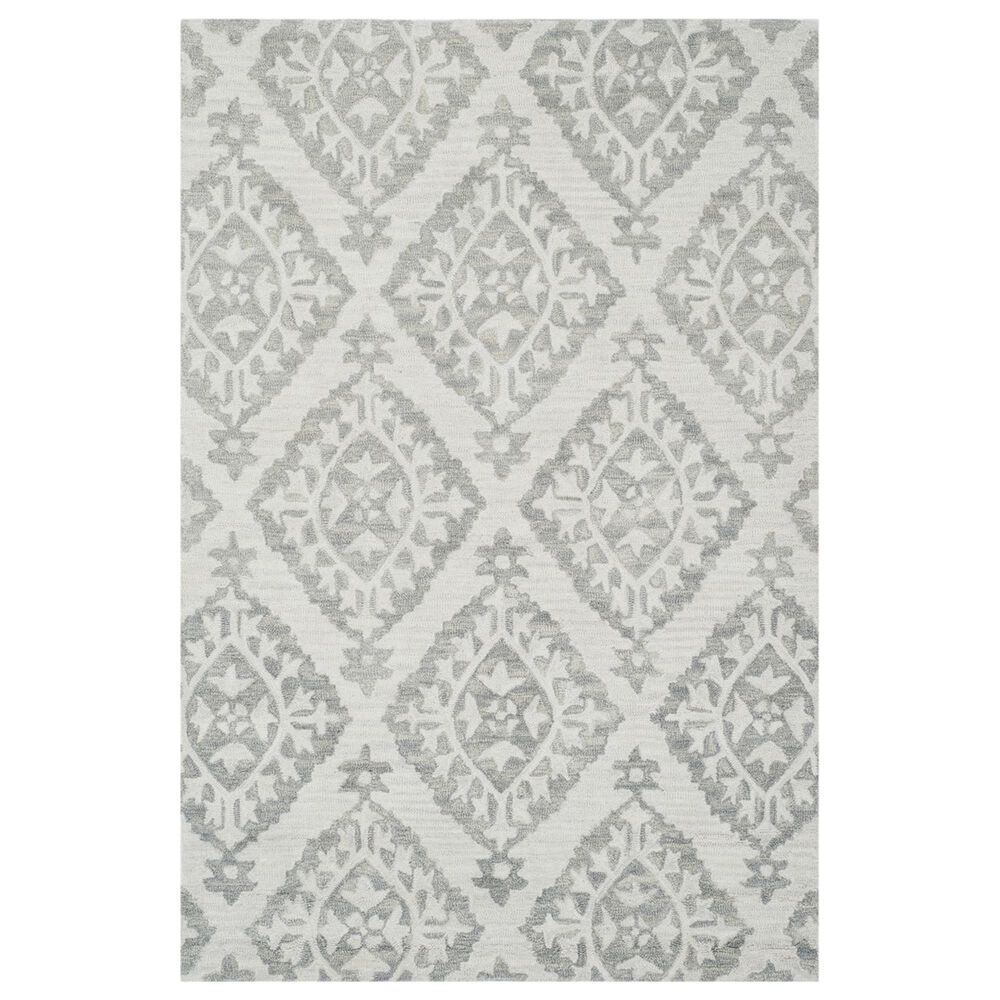 Safavieh Micro-Loop Geometric 4" x 6" Light Grey Area Rug, , large