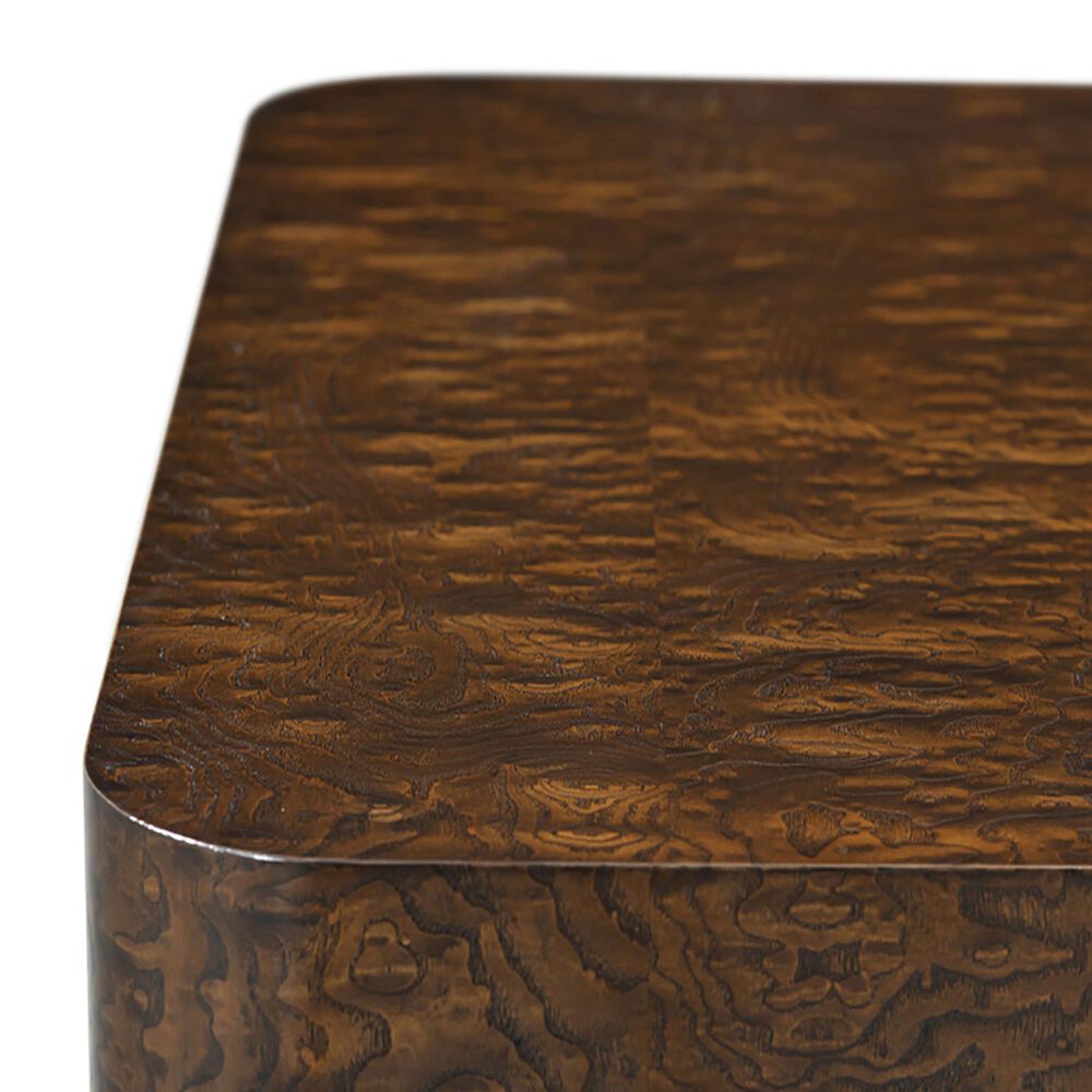 Theodore Alexander Kesden 3 Drawer Nightstand in Pyramid Brown, , large