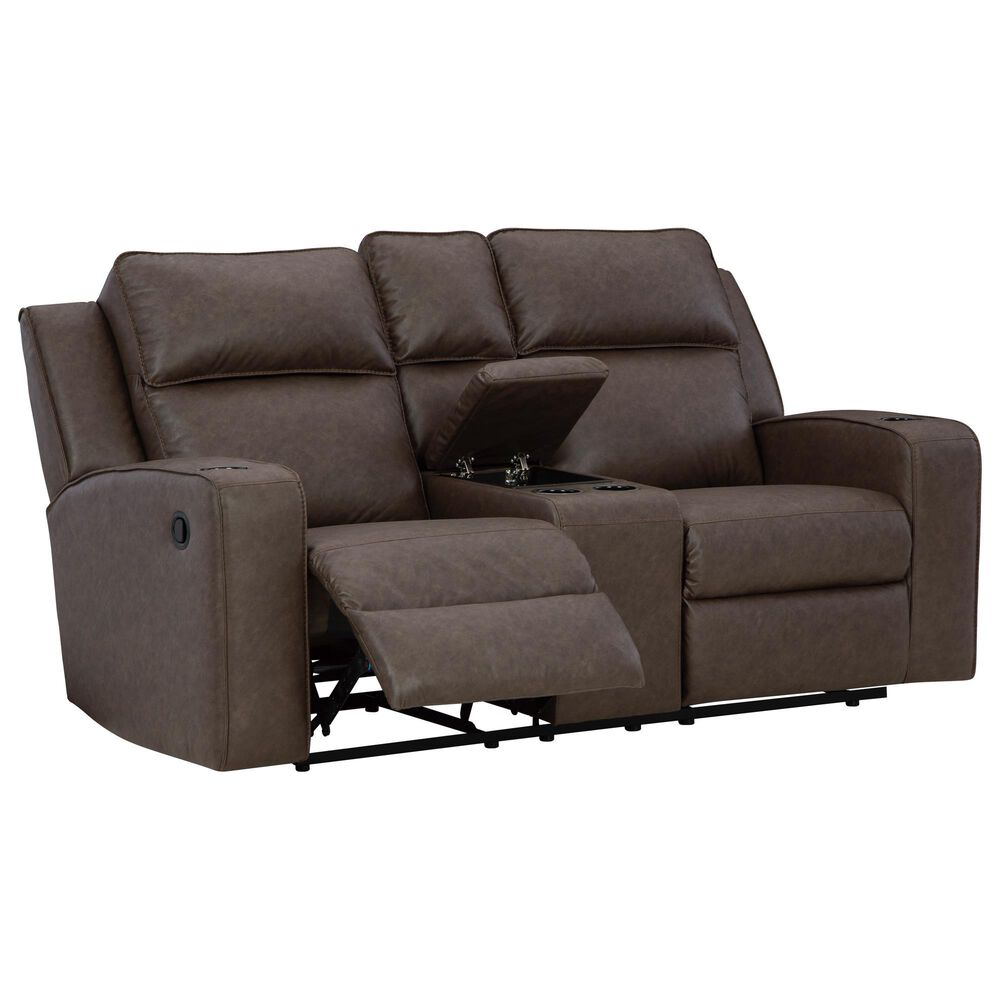 Ashley Lavenhorne Manual Loveseat in Granite, , large