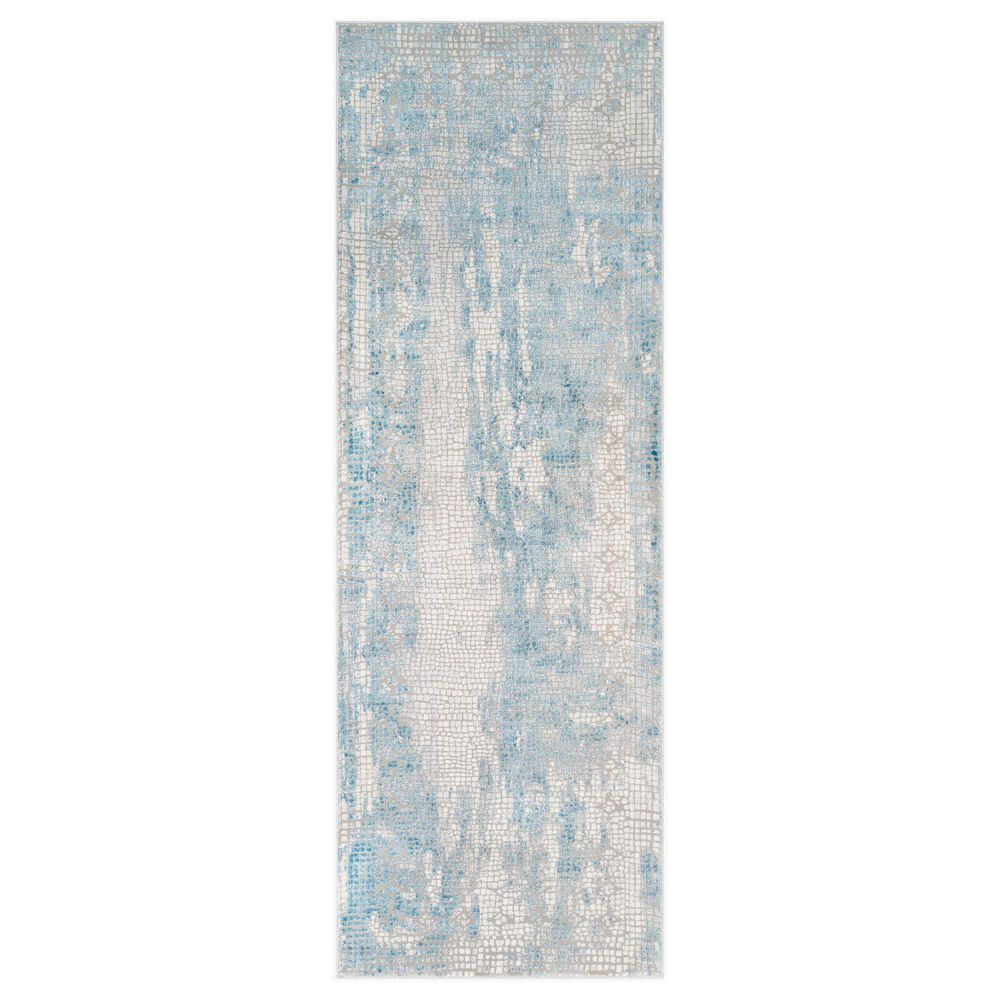 Surya Aisha 2"7" x 7"7" Light Blue, Gray, Light Gray and Off-White Runner, , large