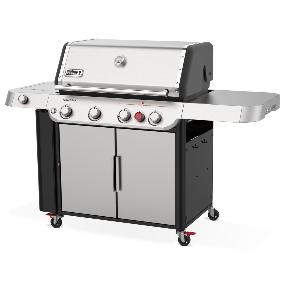 Weber Genesis S-435 Liquid Propane Gas Grill in Stainless Steel, , large