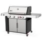 Weber Genesis S-435 Liquid Propane Gas Grill in Stainless Steel, , large