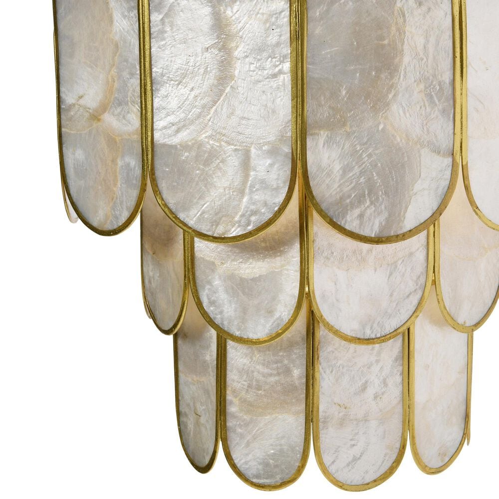 Creative Coop Gatsby 4-Tier Wall Sconce in Natural and Gold, , large