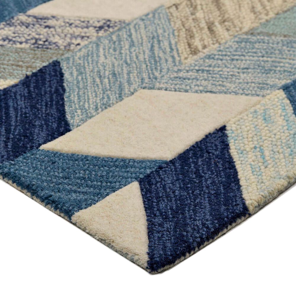 Feizy Arazad 2&#39; x 3&#39; Blue and Ivory Area Rug, , large