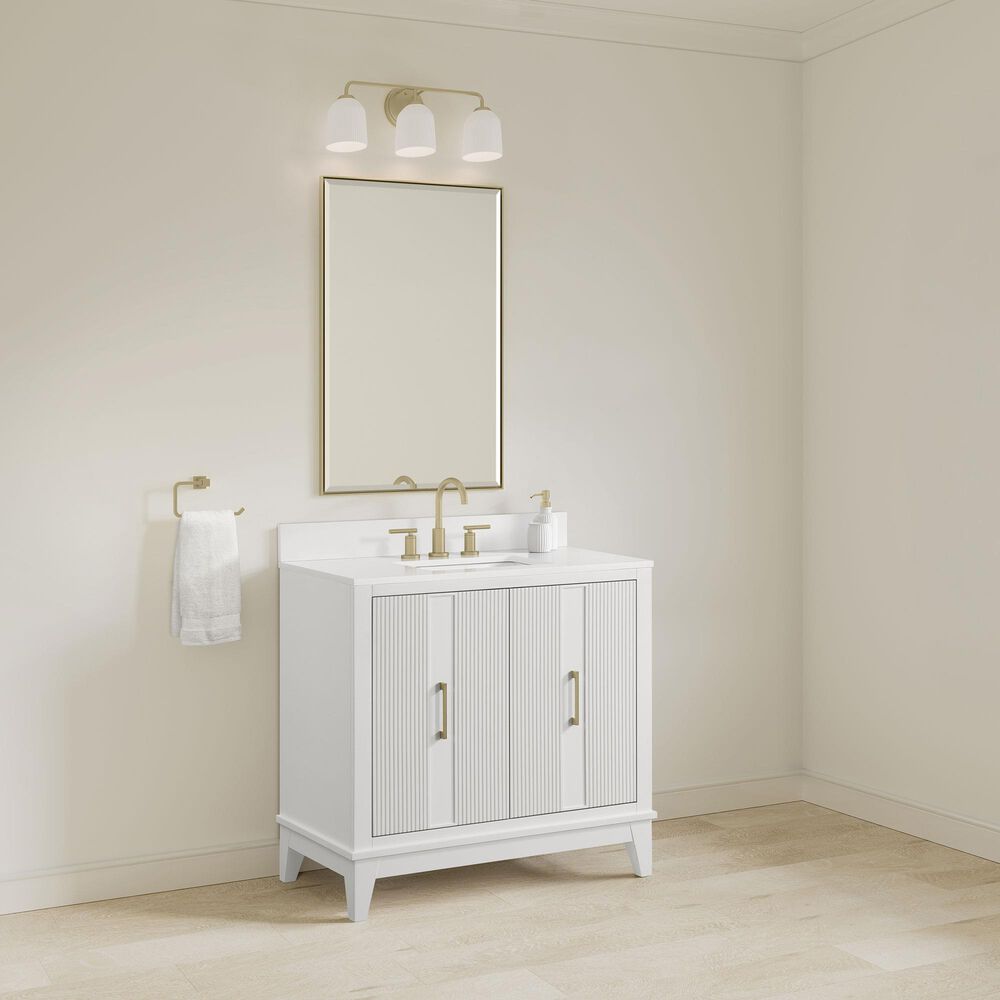 37B Fenwick 36" Single Bathroom Vanity in Bright White with Glossy White Composite Stone Top and Backsplash, , large