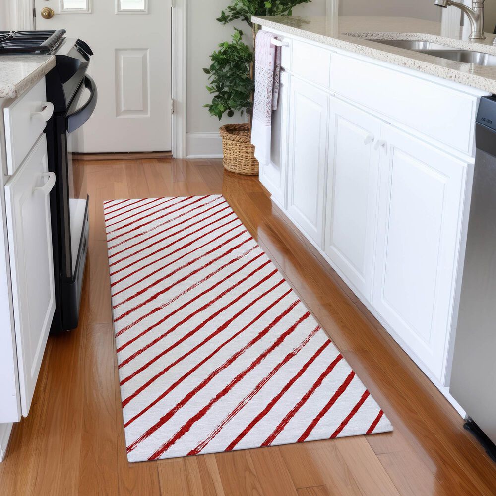Dalyn Rug Company Wonderland WN27 2&#39;3&quot; x 7&#39;6&quot; Red Indoor/Outdoor Runner, , large