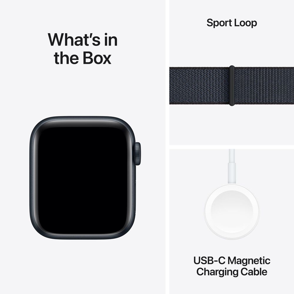 Apple Watch SE GPS 40mm Midnight Aluminum Case with Ink Sport Loop, , large