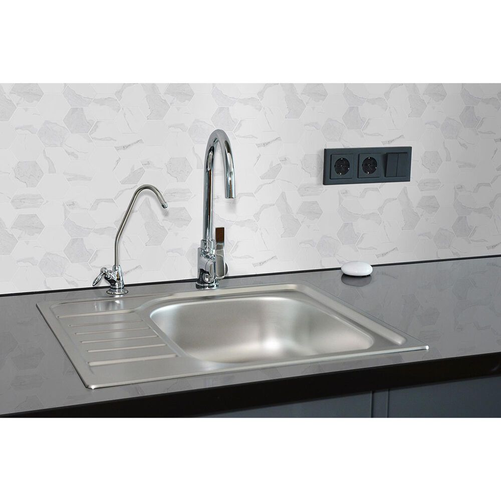 MS International Eden Statuary 3&quot; x 3&quot; Hexagon on 12&quot; x 12&quot; Porcelain Mosaic Sheet, , large
