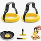 Dreamfarm Flegg Flip Serve Egg Ring in Yellow and Black (Set of 2), , large