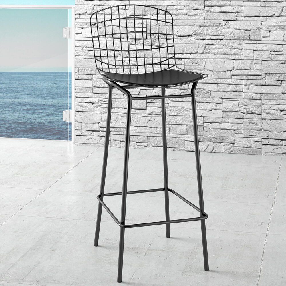 Dayton Madeline 41.73" Barstool in Black, , large