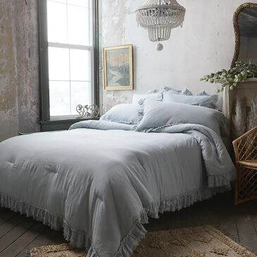 Patina Vie Bespoke Frayed Edge 3-Piece Queen Comforter Set in Dusty Aqua, , large