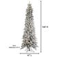 The Gerson Company 9" Pre-Lit Artificial Narrowed Flocked Pencil Pine with White Lights in Green, , large