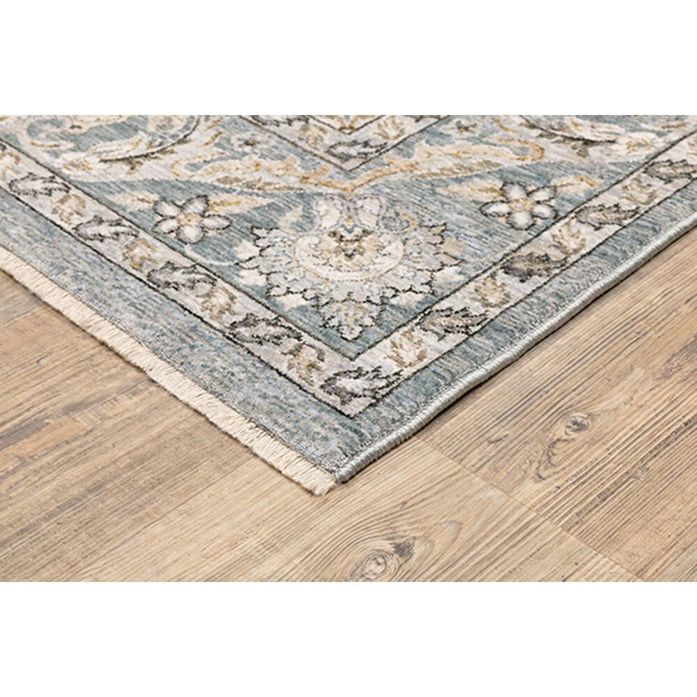 Oriental Weavers Maharaja Nepal 70E 7&#39;10&quot; x 10&#39;10&quot; Blue and Ivory Area Rug, , large