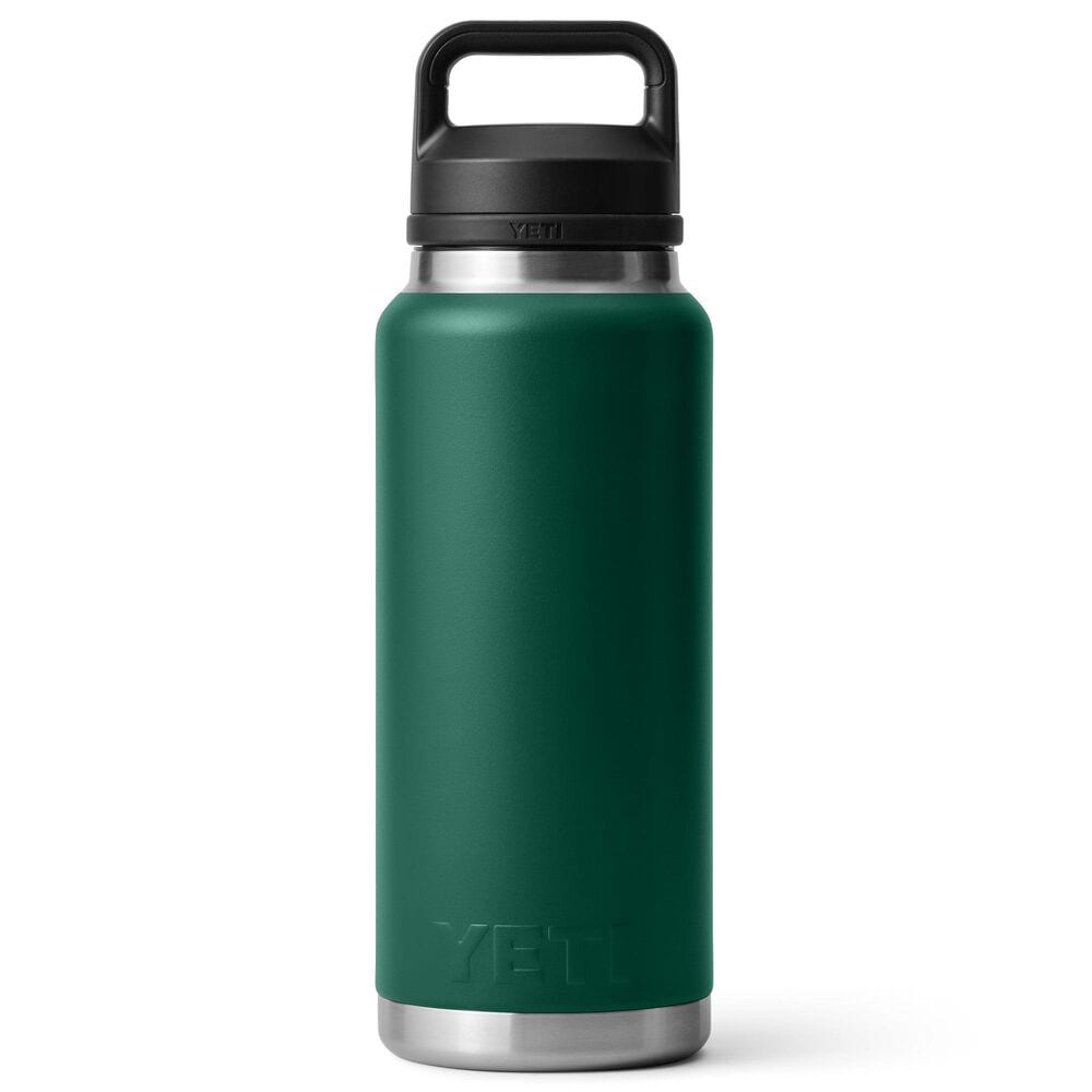 YETI Rambler 36 Oz Water Bottle with Chug Cap in Black Forest Green, , large