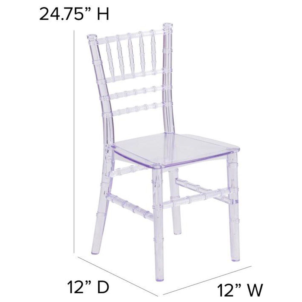 Flash Furniture Hercules Kids Chiavari Chair in Transparent Crystal, , large