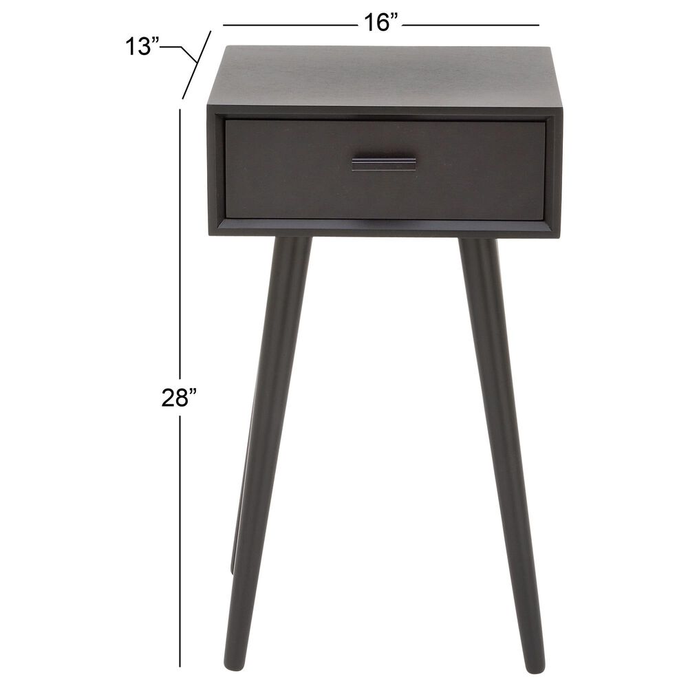 Maple and Jade End Table with Drawer in Black, , large