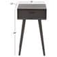 Maple and Jade End Table with Drawer in Black, , large