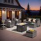 HOMLUX 7 Piece Outdoor Patio Set in Black, , large