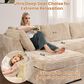 HOMLUX 5-Piece Mod Sectional with Ottoman in Beige, , large