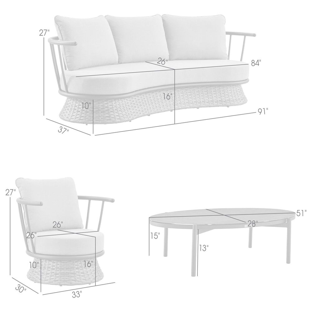Blue River Monk 4-Piece Patio Conversation Set in Dark Gray and Black, , large