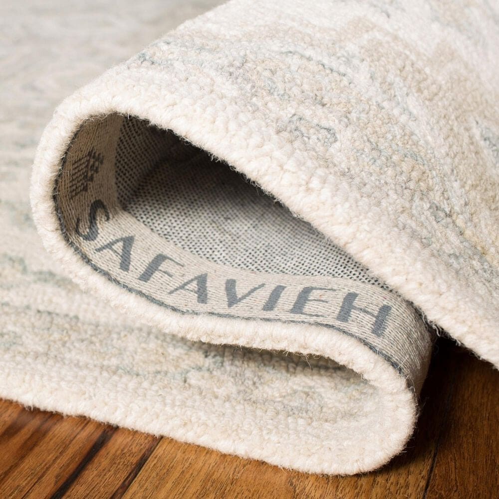 Safavieh Micro-Loop 9&#39; Square Ivory and Beige Area Rug, , large