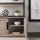 Mercana Braxton II 3-Tier Shelving Unit in Light Brown and Matte Black, , large