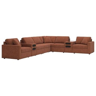 Ashley Modmax 8-Piece Reversible L-Shaped Sectional with Audio Consoles in Spice, , large