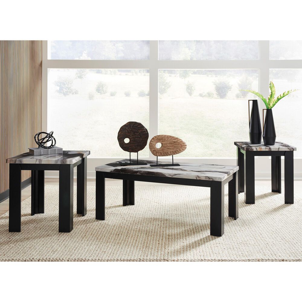 Ashley Jazmore Occasional Table Set in Dark Brown, Gray and Beige &#40;Set of 3&#41;, , large