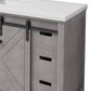 Lexora Home Marsyas 48" Single Bathroom Vanity in Ash Grey with 2 cm White Cultured Marble Top and Rectangular Sink, , large