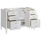 James Martin Vanities Myrrin 48" Vanity in Bright White with 3cm Arctic Fall Solid Surface Top, , large