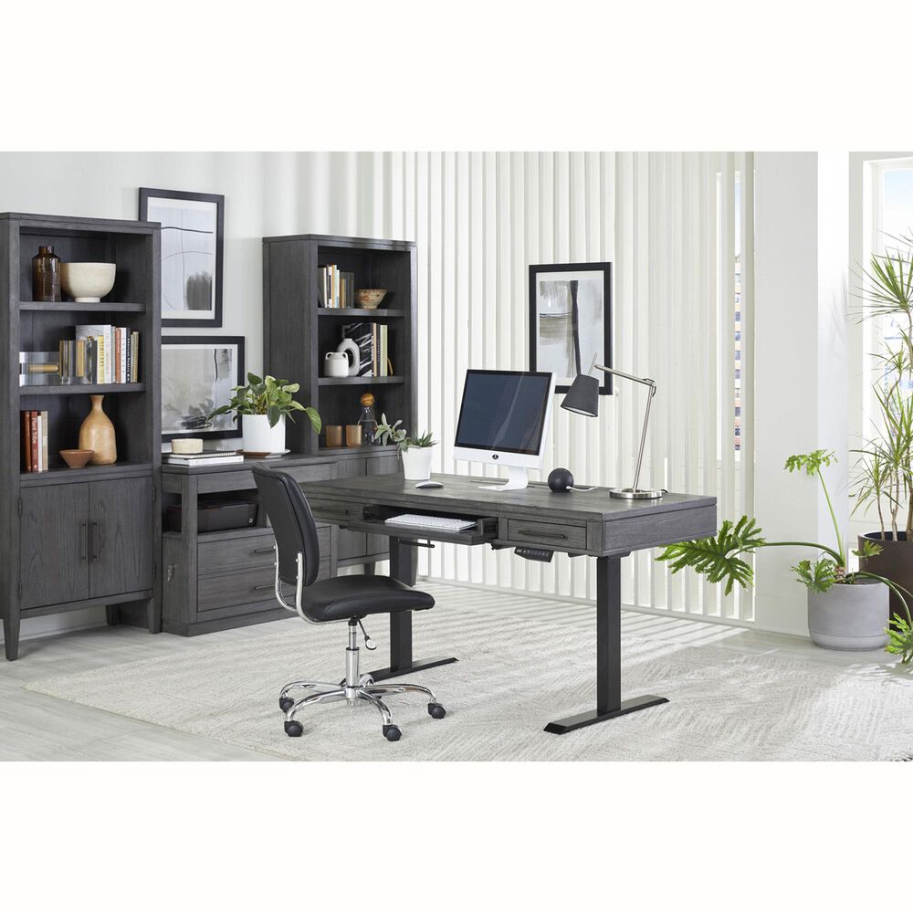 Riva Ridge Preston 60&quot; Lift Desk in Urban Gray and Black, , large