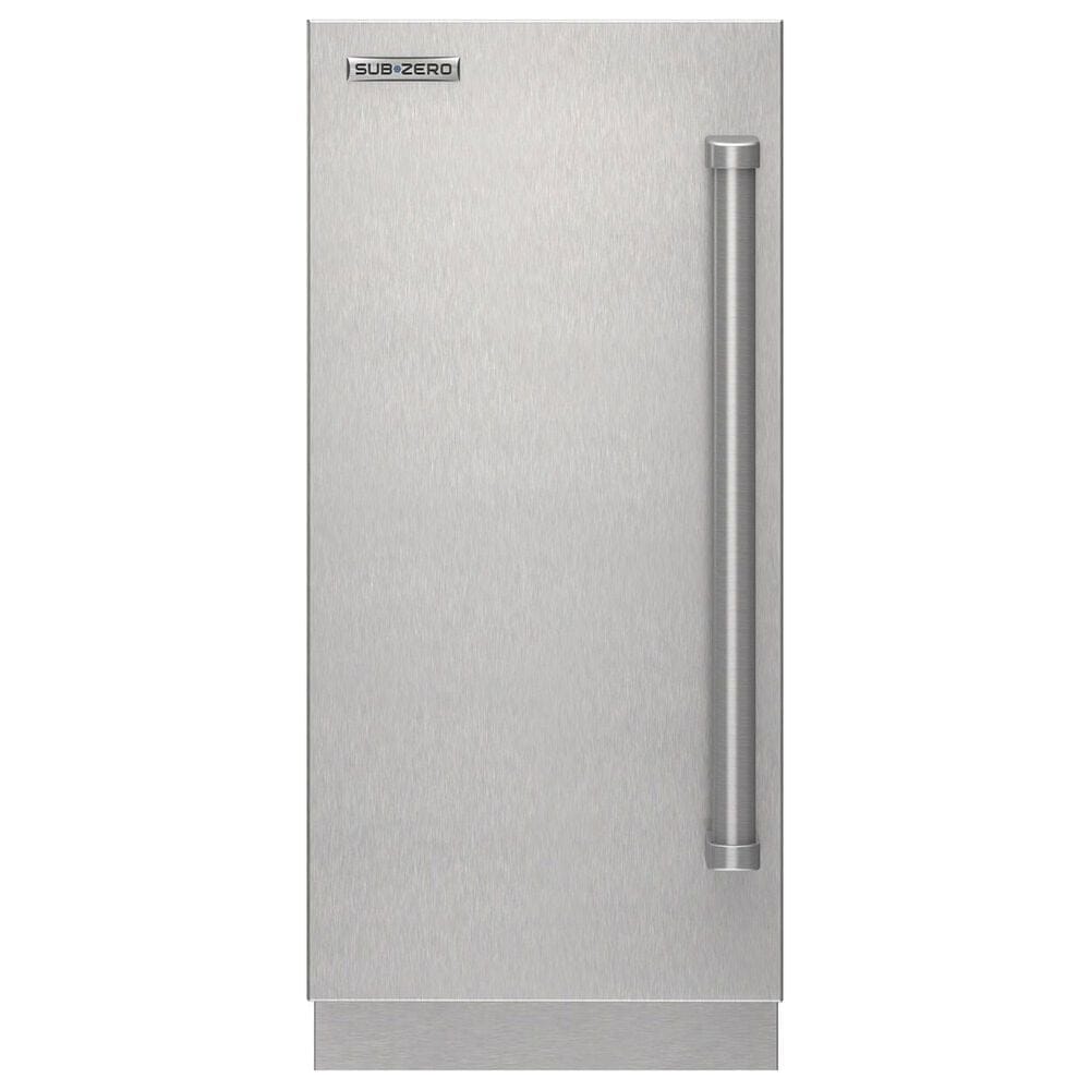 Sub-Zero 15" Left Hinge Door Panel with Pro Handle in Stainless Steel, , large