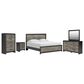 Ashley Broachmyn 5-Piece King Panel Bedroom Set in Black and Gray, , large