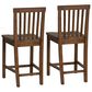 Linon Home Decor Percival Counter Stool in Rich Walnut (Set of 2), , large